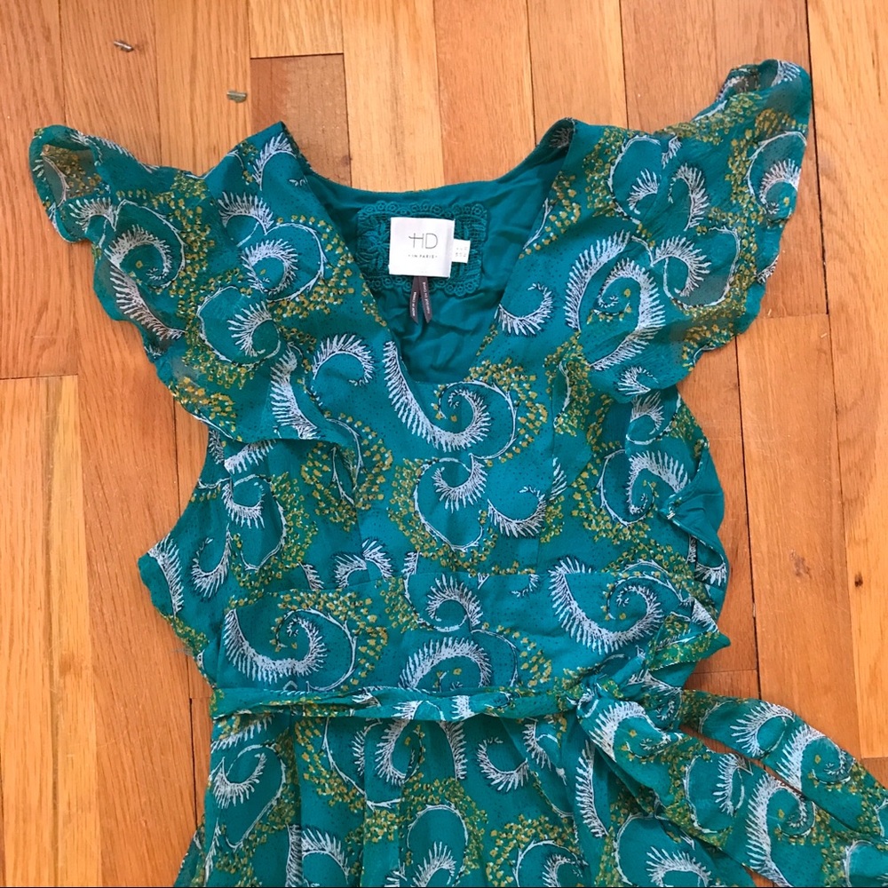 HD in Paris Anthropologie Flowy Patterned Dress XS
